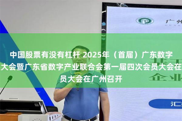 中国股票有没有杠杆 2025年（首届）广东数字经济发展大会暨广东省数字产业联合会第一届四次会员大会在广州召开