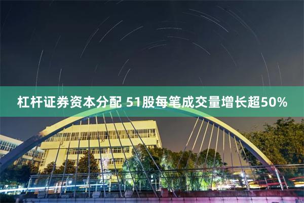 杠杆证券资本分配 51股每笔成交量增长超50%