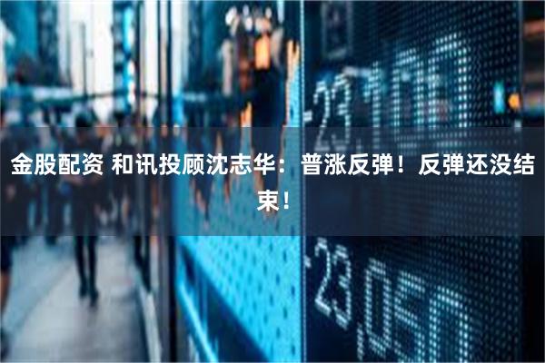 金股配资 和讯投顾沈志华:普涨反弹!反弹还没结束!